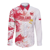 Custom Poland 2024 Football Long Sleeve Button Shirt Orly Go Champions - Wonder Print Shop