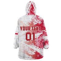 Custom Poland 2024 Football Wearable Blanket Hoodie Orly Go Champions - Wonder Print Shop
