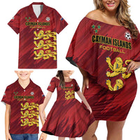 Custom Football Cayman Islands Family Matching Off Shoulder Short Dress and Hawaiian Shirt The Turtles Come On - Wonder Print Shop