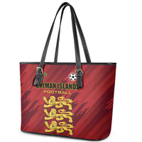 Football Cayman Islands Leather Tote Bag The Turtles Come On - Wonder Print Shop
