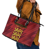 Football Cayman Islands Leather Tote Bag The Turtles Come On - Wonder Print Shop