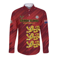 Custom Football Cayman Islands Long Sleeve Button Shirt The Turtles Come On - Wonder Print Shop