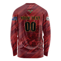 Custom Football Cayman Islands Long Sleeve Shirt The Turtles Come On - Wonder Print Shop