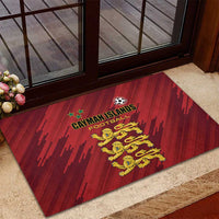 Football Cayman Islands Rubber Doormat The Turtles Come On - Wonder Print Shop