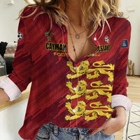 Custom Football Cayman Islands Women Casual Shirt The Turtles Come On - Wonder Print Shop