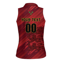 Custom Football Cayman Islands Women Sleeveless Polo Shirt The Turtles Come On - Wonder Print Shop