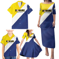 Custom Football Bonaire Family Matching Puletasi and Hawaiian Shirt Boneiru Caribbean Warriors - Wonder Print Shop