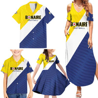 Custom Football Bonaire Family Matching Summer Maxi Dress and Hawaiian Shirt Boneiru Caribbean Warriors - Wonder Print Shop