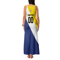Custom Football Bonaire Family Matching Tank Maxi Dress and Hawaiian Shirt Boneiru Caribbean Warriors - Wonder Print Shop
