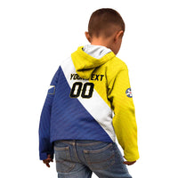 Custom Football Bonaire Kid Hoodie Boneiru Caribbean Warriors - Wonder Print Shop