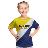 Custom Football Bonaire Kid T Shirt Boneiru Caribbean Warriors - Wonder Print Shop
