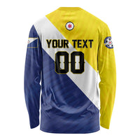 Custom Football Bonaire Long Sleeve Shirt Boneiru Caribbean Warriors - Wonder Print Shop