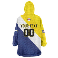 Custom Football Bonaire Wearable Blanket Hoodie Boneiru Caribbean Warriors - Wonder Print Shop