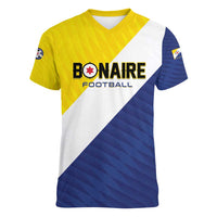 Custom Football Bonaire Women V-Neck T-Shirt Boneiru Caribbean Warriors - Wonder Print Shop