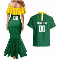 Custom Football Dominica Couples Matching Mermaid Dress and Hawaiian Shirt Los Pericos Go Champions - Wonder Print Shop