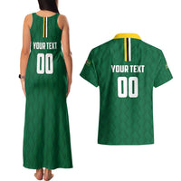 Custom Football Dominica Couples Matching Tank Maxi Dress and Hawaiian Shirt Los Pericos Go Champions - Wonder Print Shop
