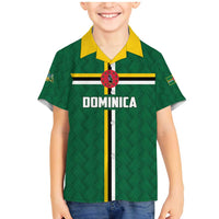 Custom Football Dominica Family Matching Mermaid Dress and Hawaiian Shirt Los Pericos Go Champions - Wonder Print Shop