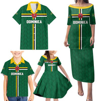 Custom Football Dominica Family Matching Puletasi and Hawaiian Shirt Los Pericos Go Champions - Wonder Print Shop