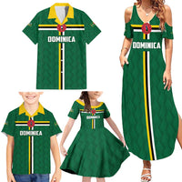 Custom Football Dominica Family Matching Summer Maxi Dress and Hawaiian Shirt Los Pericos Go Champions - Wonder Print Shop