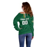 Custom Football Dominica Off Shoulder Sweater Los Pericos Go Champions - Wonder Print Shop