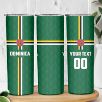 Custom Football Dominica Skinny Tumbler Los Pericos Go Champions - Wonder Print Shop