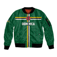 Custom Football Dominica Sleeve Zip Bomber Jacket Los Pericos Go Champions - Wonder Print Shop