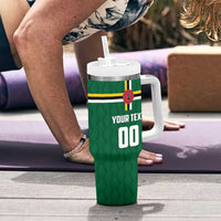 Custom Football Dominica Tumbler With Handle Los Pericos Go Champions - Wonder Print Shop