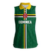 Custom Football Dominica Women Sleeveless Polo Shirt Los Pericos Go Champions - Wonder Print Shop