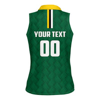 Custom Football Dominica Women Sleeveless Polo Shirt Los Pericos Go Champions - Wonder Print Shop