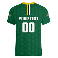 Custom Football Dominica Women V-Neck T-Shirt Los Pericos Go Champions - Wonder Print Shop