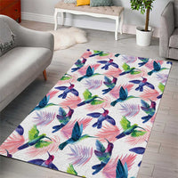Hummingbirds Colorful Area Rug Unique Stylized - Wonder Print Shop