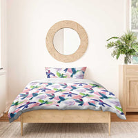 Hummingbirds Colorful Bedding Set Unique Stylized - Wonder Print Shop