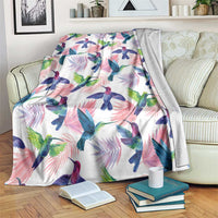 Hummingbirds Colorful Blanket Unique Stylized - Wonder Print Shop