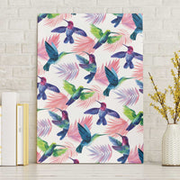 Hummingbirds Colorful Canvas Wall Art Unique Stylized - Wonder Print Shop