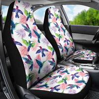 Hummingbirds Colorful Car Seat Cover Unique Stylized - Wonder Print Shop