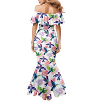 Hummingbirds Colorful Family Matching Mermaid Dress and Hawaiian Shirt Unique Stylized - Wonder Print Shop