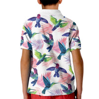 Hummingbirds Colorful Kid Polo Shirt Unique Stylized - Wonder Print Shop
