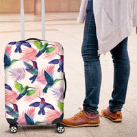 Hummingbirds Colorful Luggage Cover Unique Stylized - Wonder Print Shop