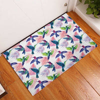 Hummingbirds Colorful Rubber Doormat Unique Stylized - Wonder Print Shop