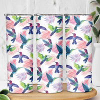 Hummingbirds Colorful Skinny Tumbler Unique Stylized - Wonder Print Shop