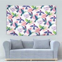 Hummingbirds Colorful Tapestry Unique Stylized - Wonder Print Shop
