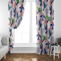 Hummingbirds Colorful Window Curtain Unique Stylized - Wonder Print Shop