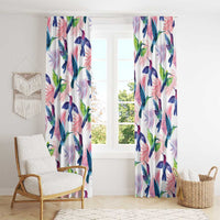 Hummingbirds Colorful Window Curtain Unique Stylized - Wonder Print Shop