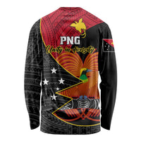 Papua New Guinea Independence Day Long Sleeve Shirt Happy PNG 48th Anniversary LT01
