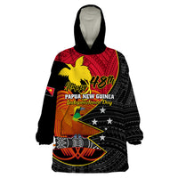 Papua New Guinea Independence Day Wearable Blanket Hoodie Happy PNG 48th Anniversary - Wonder Print Shop