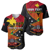 Personalised Papua New Guinea Independence Day Baseball Jersey Happy PNG 48th Anniversary - Wonder Print Shop