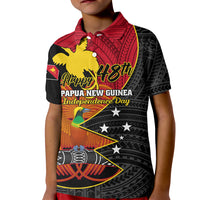 Personalised Papua New Guinea Independence Day Kid Polo Shirt Happy PNG 48th Anniversary - Wonder Print Shop