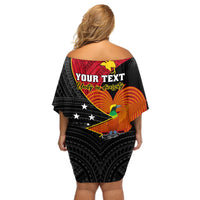 Personalised Papua New Guinea Independence Day Off Shoulder Short Dress Happy PNG 48th Anniversary - Wonder Print Shop