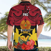 Papua New Guinea Hawaiian Shirt Bird Of Paradise Mix Polynesian Pattern - Wonder Print Shop