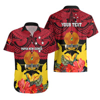 Personalised Papua New Guinea Hawaiian Shirt Bird Of Paradise Mix Polynesian Pattern - Wonder Print Shop